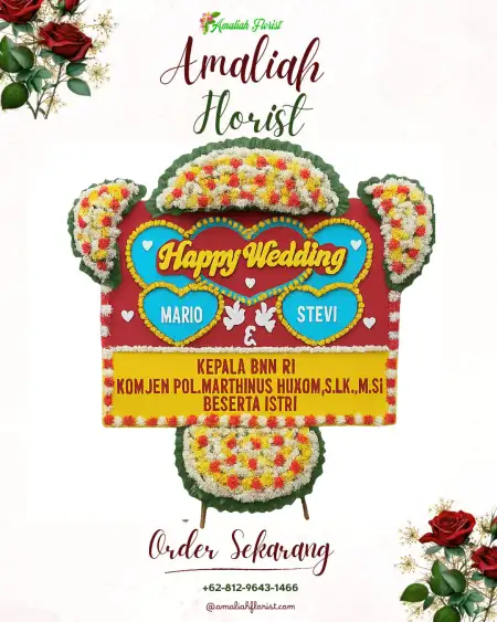 Papan Bunga Pernikahan Mlangi
